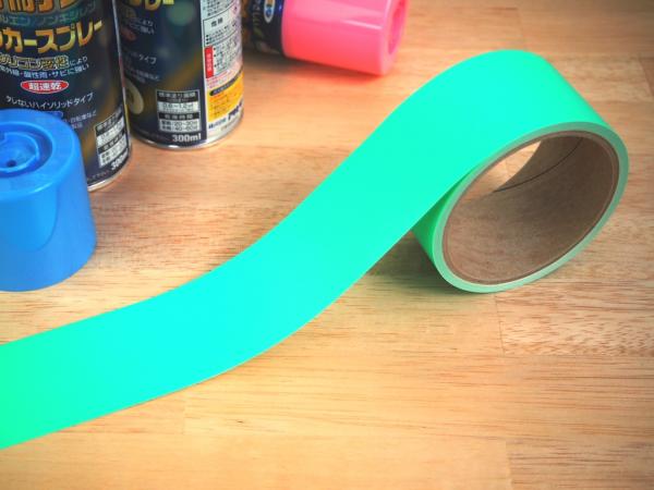 耐熱PVCマスキングテープ(剥離紙付き)　緑色　B502K　5cm幅×5m巻　1本