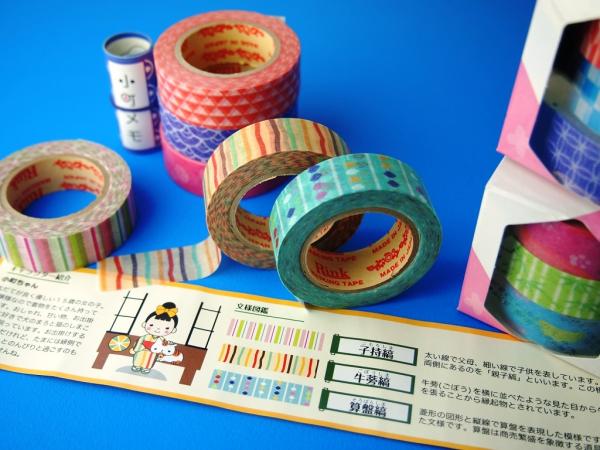 リンレイテープ　和紙マスキングテープ　Rink 小町 【縞算盤】